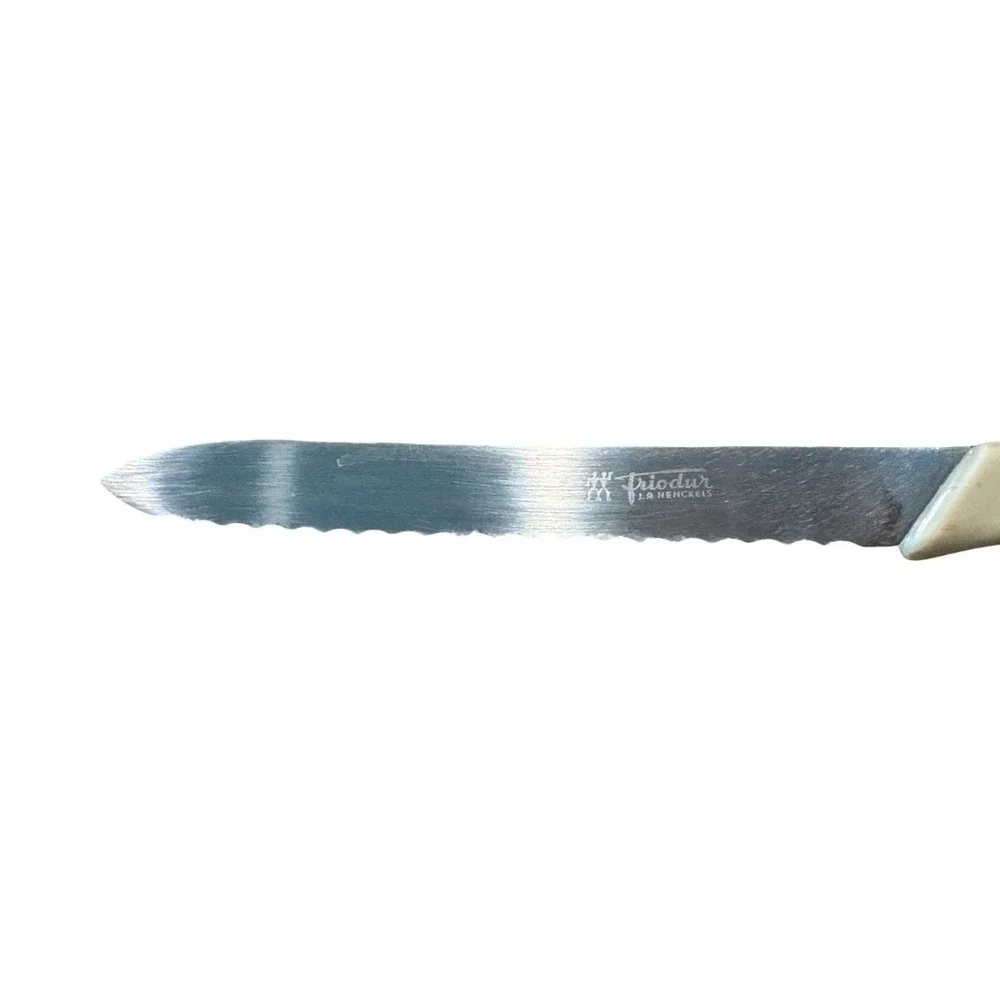 J.A. Henckels Friodur Serrated Knife Vintage German Solingen Stainless Cream